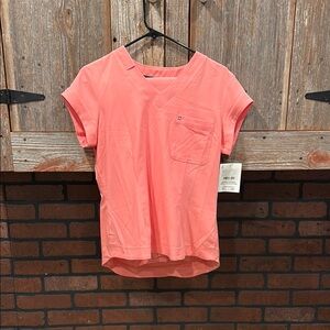 Women's Pink V-Neck Top